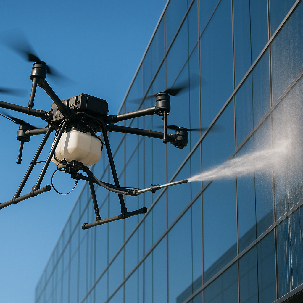 Καθαρισμός Προσόψεων με Drone: Πώς Μειώνουμε Χρόνο και Κόστος έως 60%