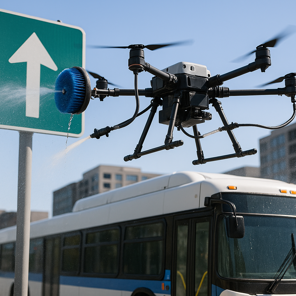 Καθαρισμός Πινακίδων / Πούλμαν με Drone