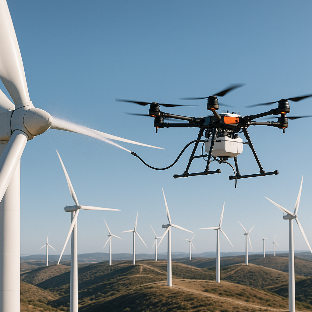 Καθαρισμός Αιολικών Πάρκων με Drone