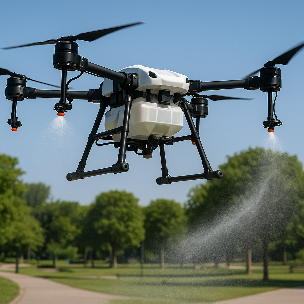 Απολύμανση Εξωτερικών Χώρων με Drone 