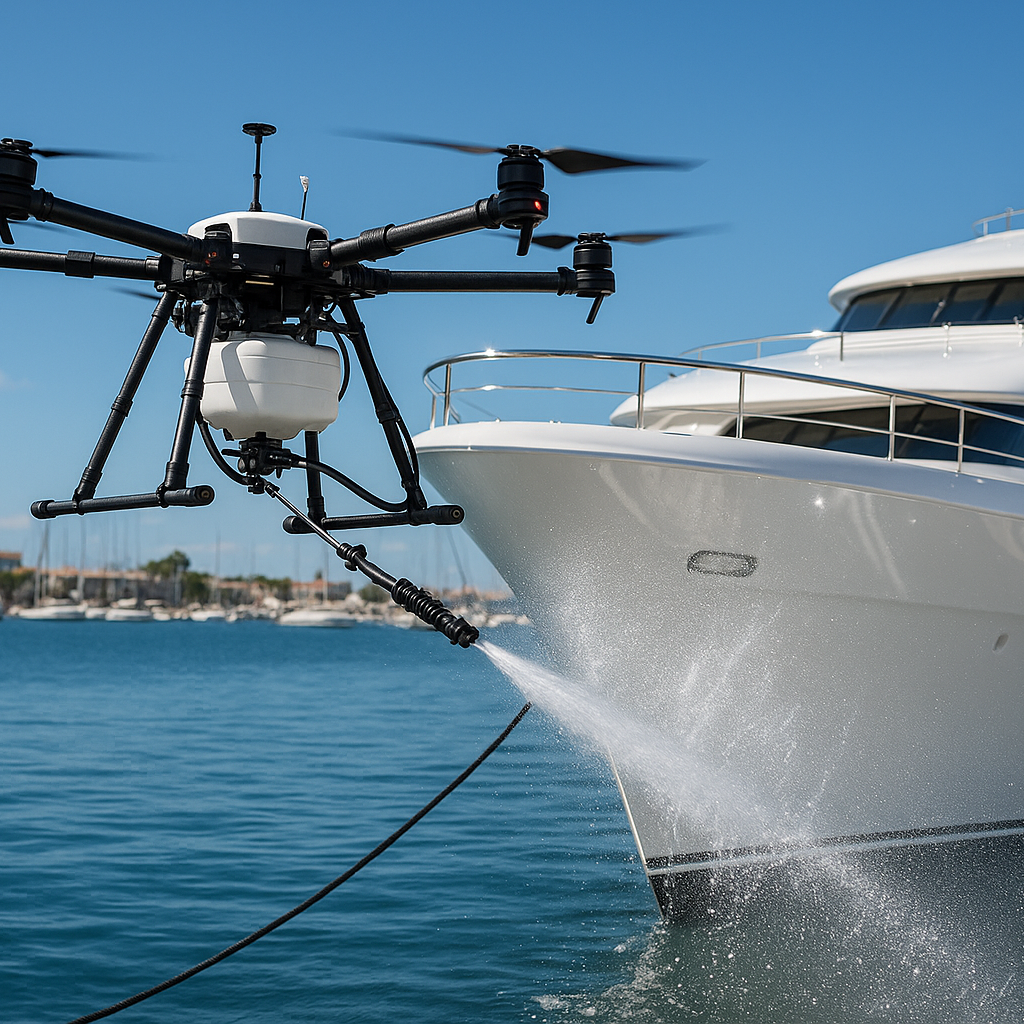 Καθαρισμός Πλοίων & Γιωτ με Drone